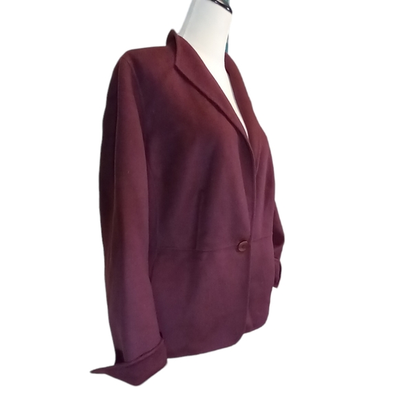 ⛱️ Talbots Plum/Brown Wool Blazer Size 20W Petite - Picture 4 of 10